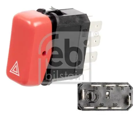 Handler.Part Hazard light switch Febi 24470 1