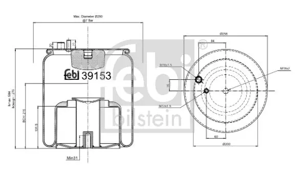 Handler.Part Boot, air suspension Febi 39153 1