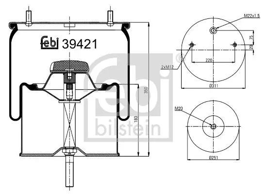 Handler.Part Boot, air suspension Febi 39421 1