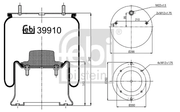 Handler.Part Boot, air suspension Febi 39910 1