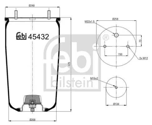 Handler.Part Boot, air suspension Febi 45432 1