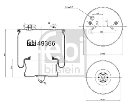 Handler.Part Boot, air suspension Febi 49366 1