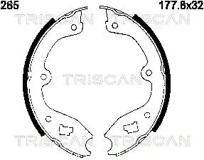 Handler.Part Brake shoe set, parking brake TRISCAN 810027265 1