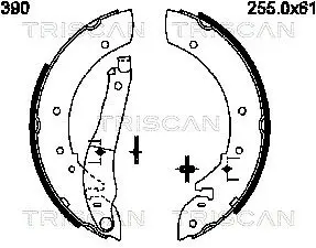 Handler.Part Brake shoe set TRISCAN 810028390 1