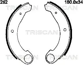 Handler.Part Brake shoe set TRISCAN 810038262 1