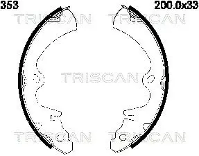 Handler.Part Brake shoe set TRISCAN 810050353 1