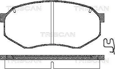 Handler.Part Brake pad set, disc brake TRISCAN 811010895 1