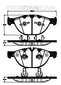 Handler.Part Brake pad set, disc brake TRISCAN 811011025 1