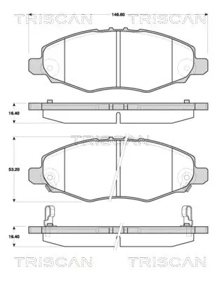 Handler.Part Brake pad set, disc brake TRISCAN 811013067 1