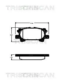 Handler.Part Brake pad set, disc brake TRISCAN 811013075 1