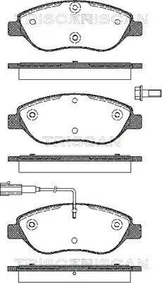 Handler.Part Brake pad set, disc brake TRISCAN 811015022 1