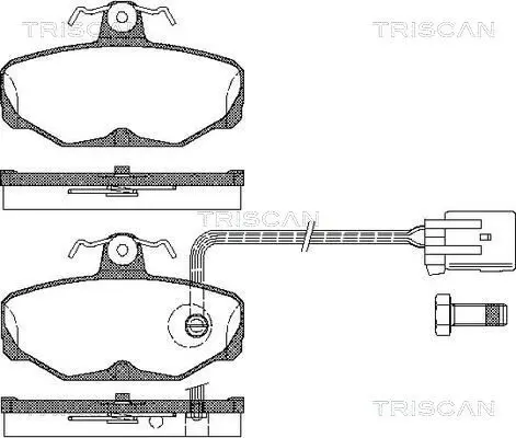 Handler.Part Brake pad set, disc brake TRISCAN 811016164 1