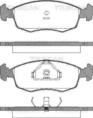 Handler.Part Brake pad set, disc brake TRISCAN 811016868 1