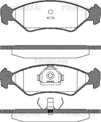 Handler.Part Brake pad set, disc brake TRISCAN 811016918 1