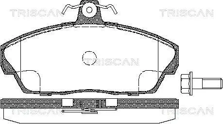 Handler.Part Brake pad set, disc brake TRISCAN 811017012 1