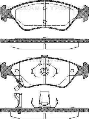 Handler.Part Brake pad set, disc brake TRISCAN 811018002 1