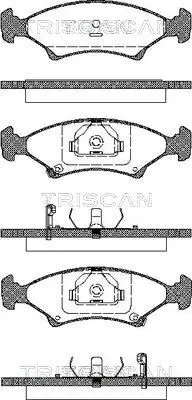 Handler.Part Brake pad set, disc brake TRISCAN 811018006 1