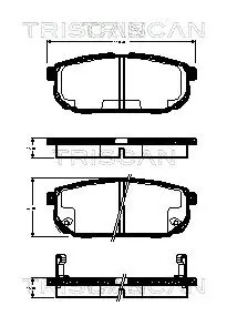 Handler.Part Brake pad set, disc brake TRISCAN 811018014 1