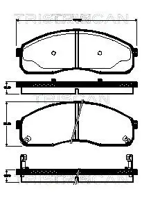 Handler.Part Brake pad set, disc brake TRISCAN 811018019 1