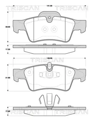 Handler.Part Brake pad set, disc brake TRISCAN 811023054 1