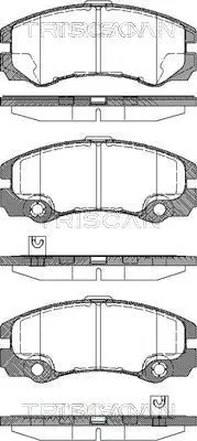 Handler.Part Brake pad set, disc brake TRISCAN 811024016 1