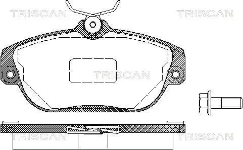 Handler.Part Brake pad set, disc brake TRISCAN 811025045 1