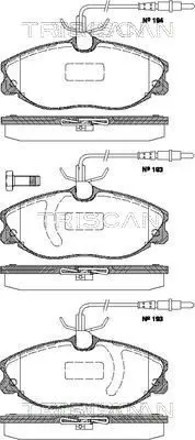 Handler.Part Brake pad set, disc brake TRISCAN 811028023 1