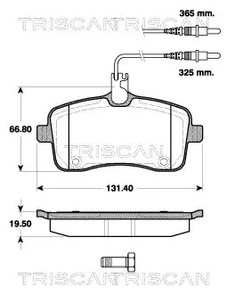 Handler.Part Brake pad set, disc brake TRISCAN 811028035 1