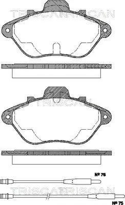 Handler.Part Brake pad set, disc brake TRISCAN 811028940 1