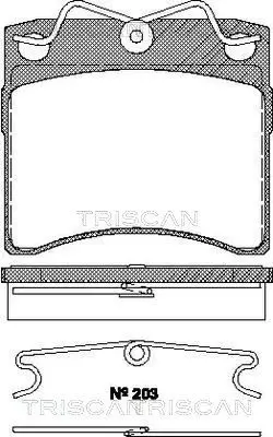 Handler.Part Brake pad set, disc brake TRISCAN 811029153 1