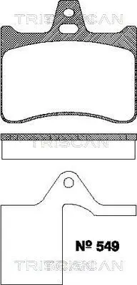 Handler.Part Brake pad set, disc brake TRISCAN 811038004 1