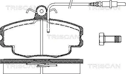 Handler.Part Brake pad set, disc brake TRISCAN 811038982 1