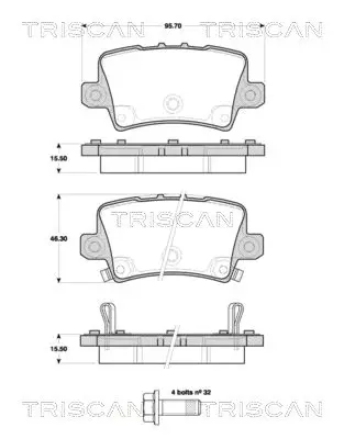 Handler.Part Brake pad set, disc brake TRISCAN 811040012 1