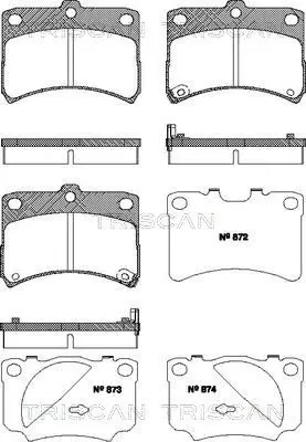 Handler.Part Brake pad set, disc brake TRISCAN 811041004 1