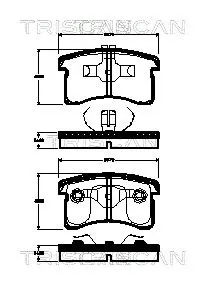 Handler.Part Brake pad set, disc brake TRISCAN 811041007 1