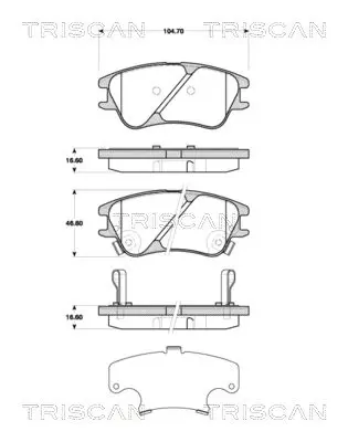 Handler.Part Brake pad set, disc brake TRISCAN 811043035 1