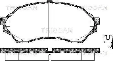 Handler.Part Brake pad set, disc brake TRISCAN 811050001 1