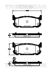 Handler.Part Brake pad set, disc brake TRISCAN 811050024 1