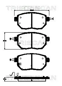 Handler.Part Brake pad set, disc brake TRISCAN 811068178 1