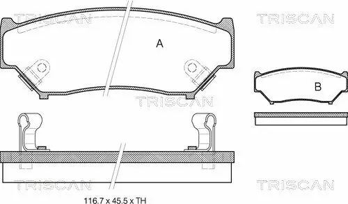 Handler.Part Brake pad set, disc brake TRISCAN 811069001 1