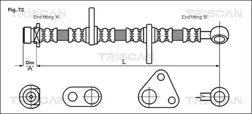 Handler.Part Brake hose TRISCAN 815040109 1