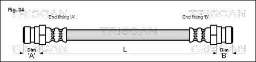 Handler.Part Brake hose TRISCAN 815042217 1