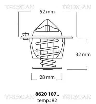 Handler.Part Thermostat, coolant TRISCAN 862010782 1