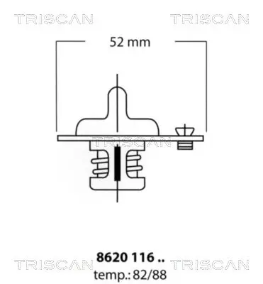 Handler.Part Thermostat, coolant TRISCAN 862011682 1