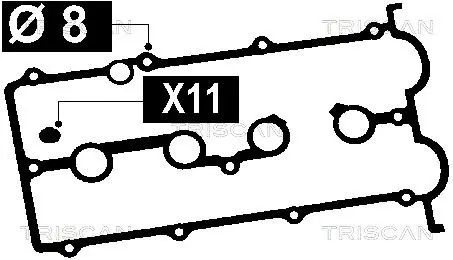 Handler.Part Gasket set, cylinder head cover TRISCAN 5154056 1