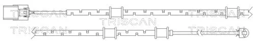 Handler.Part Warning contact set, brake pad wear TRISCAN 811510015 1