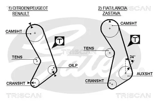 Handler.Part Timing belt TRISCAN 86455003 2