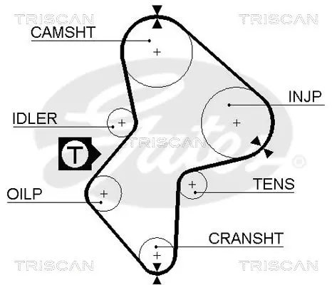 Handler.Part Timing belt set TRISCAN 864725017 2