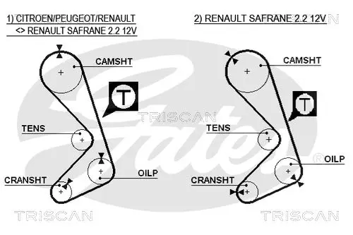 Handler.Part Timing belt set TRISCAN 864725019 2