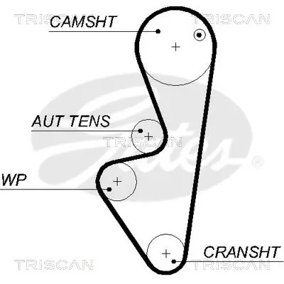 Handler.Part Timing belt set TRISCAN 864728019 2